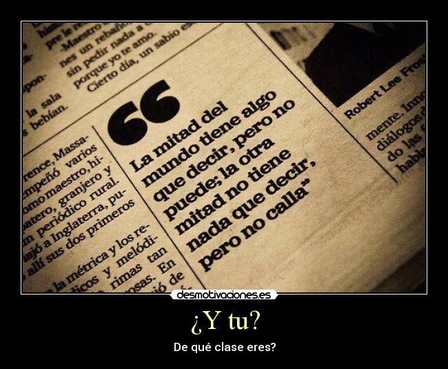 ¿Y tu? -