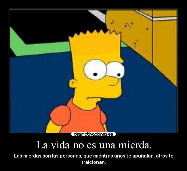 La vida no es una mierda. -