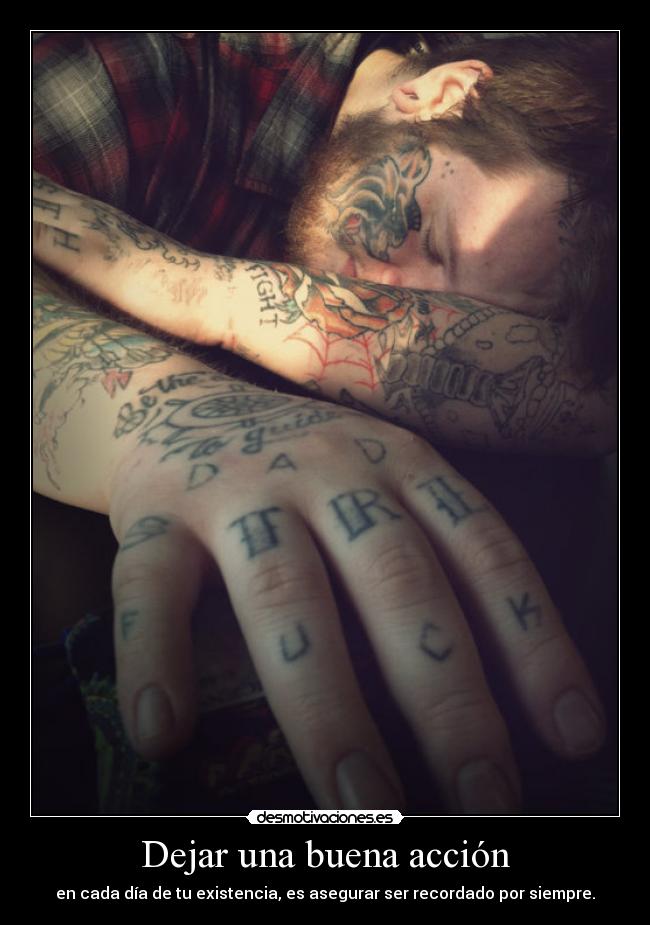 Dejar una buena acción -