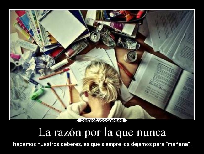 La razón por la que nunca -