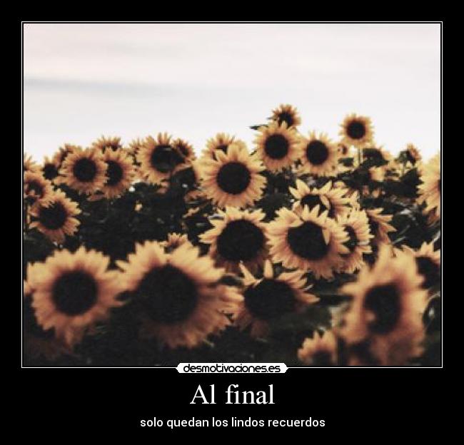 Al final - solo quedan los lindos recuerdos