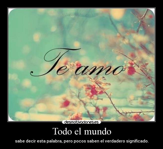 Todo el mundo - sabe decir esta palabra, pero pocos saben el verdadero significado.