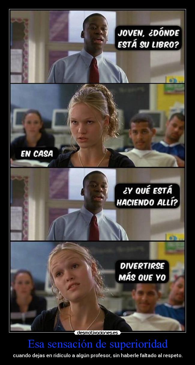 Esa sensación de superioridad - 