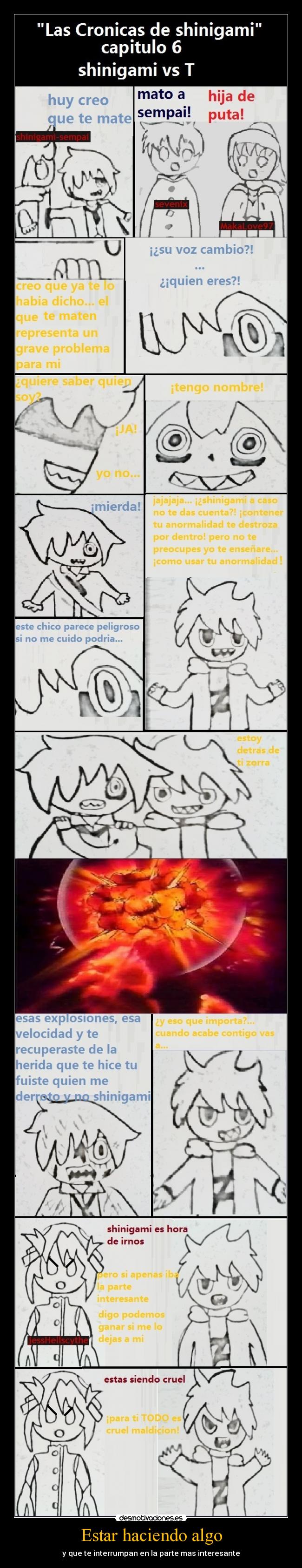 carteles anime shinigamisempai colwuwboaonwtoiopwaoion shinigamixlll cronicasshinigami segunda temporada cap1 desmotivaciones