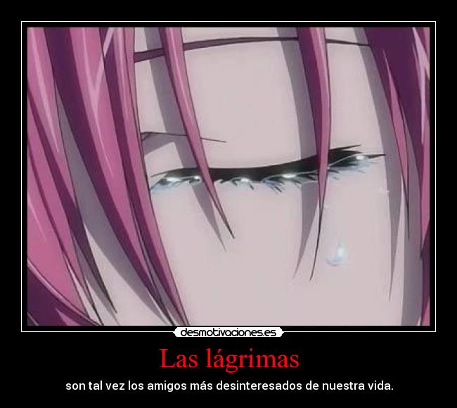 Las lágrimas - son tal vez los amigos más desinteresados de nuestra vida.