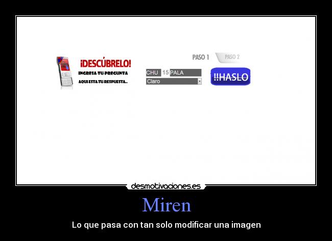 Miren - Lo que pasa con tan solo modificar una imagen