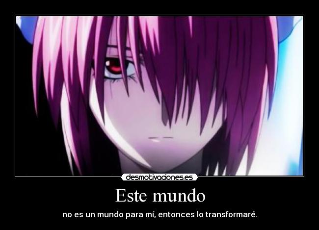 carteles mundo anime elfen lied lucy que poner shinigamixlll desmotivaciones