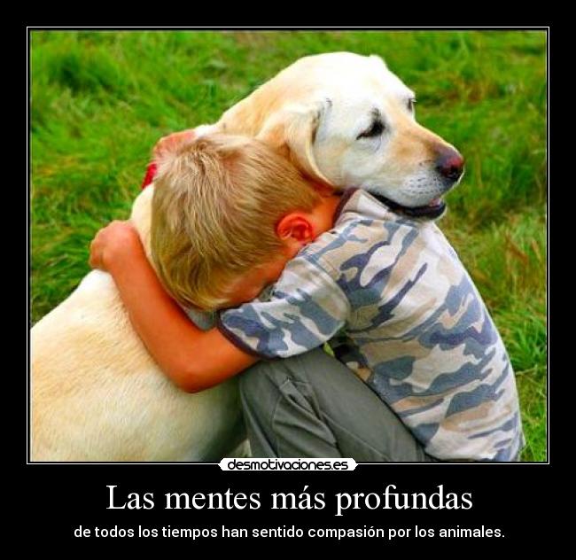 Las mentes más profundas - de todos los tiempos han sentido compasión por los animales.