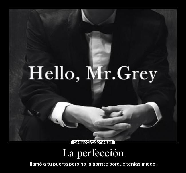 La perfección - llamó a tu puerta pero no la abriste porque tenías miedo.