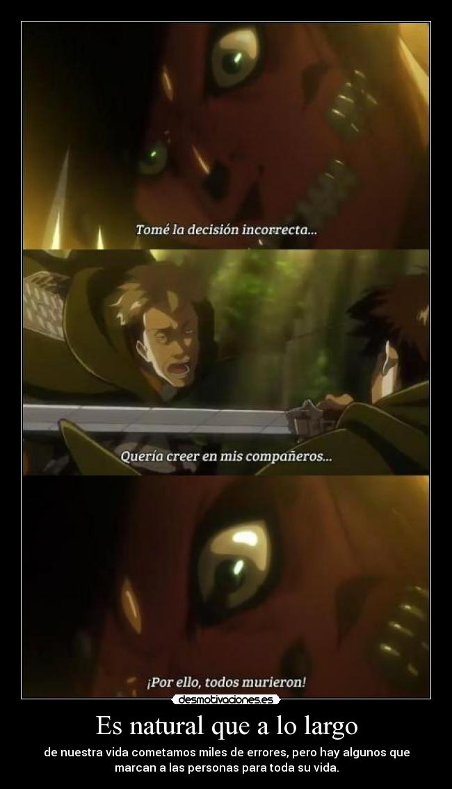 Es natural que a lo largo -