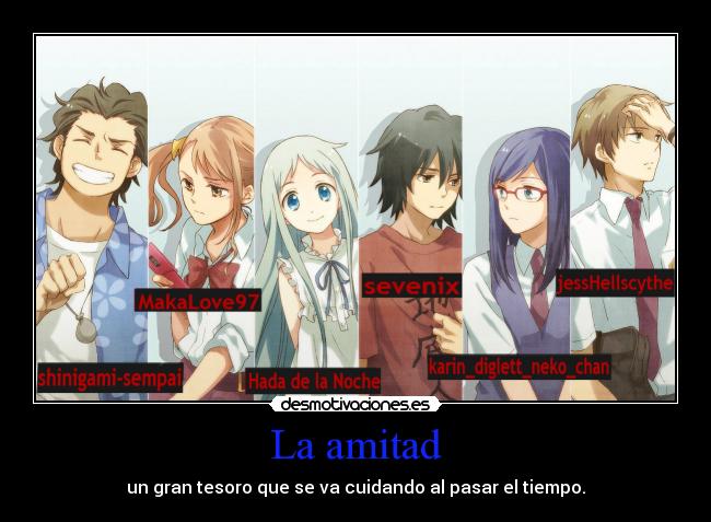 carteles amistad amigos anime shinigamixlll yaoishotaalfamaravillaescuadronlobo colwuwboaonwtoiopwao desmotivaciones