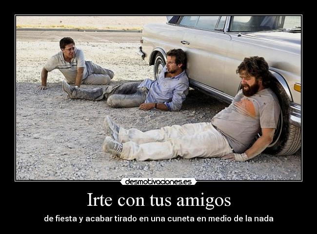 Irte con tus amigos -