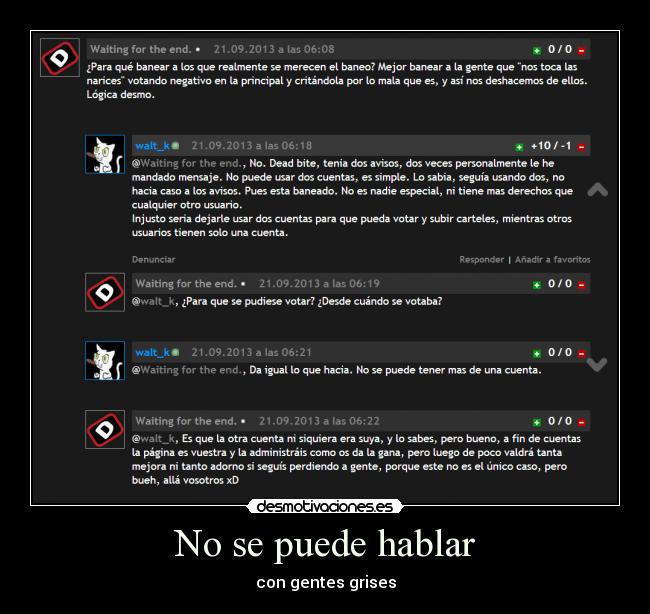 No se puede hablar - con gentes grises