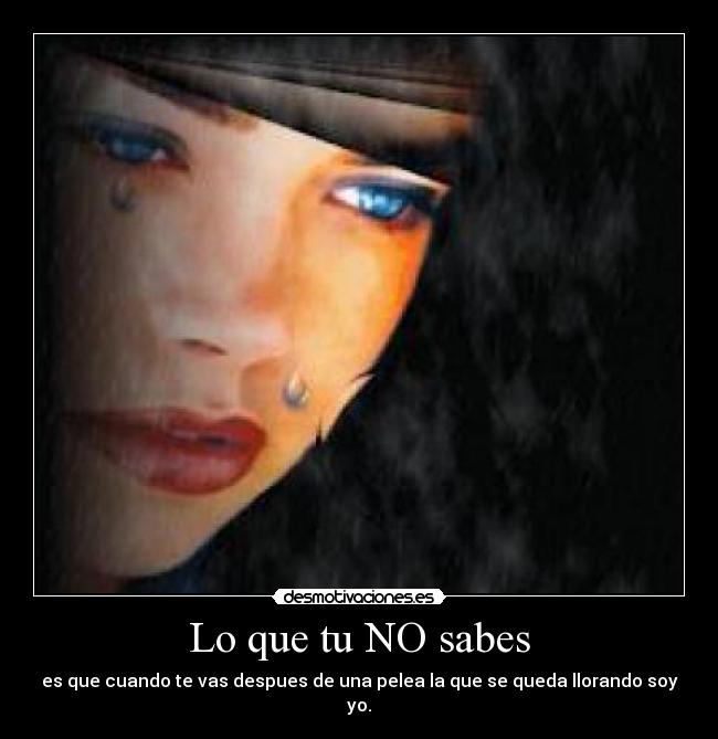 Lo que tu NO sabes -