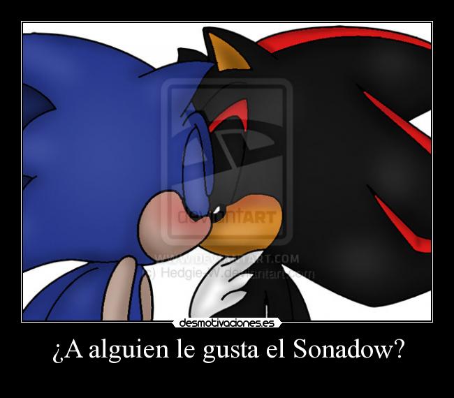 carteles sonic shadow sonadow yaoi desmotivaciones