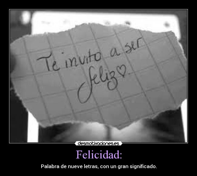 Felicidad: - 