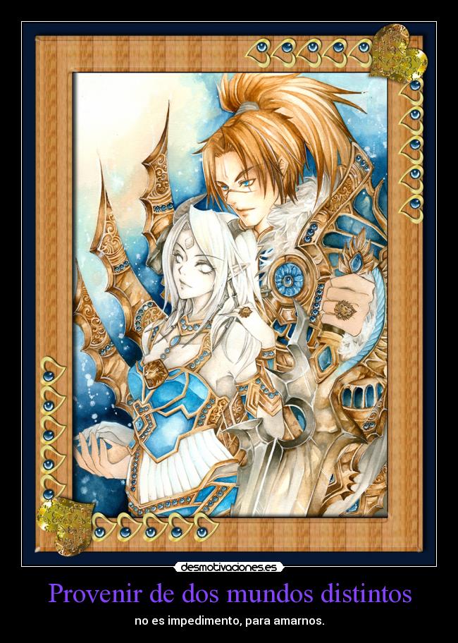 Provenir de dos mundos distintos -