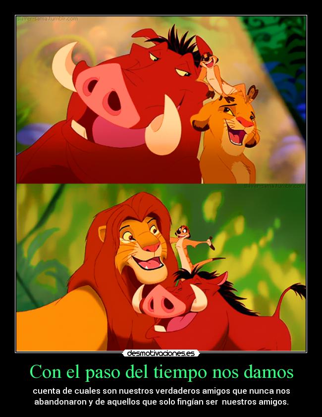 Con el paso del tiempo nos damos - 