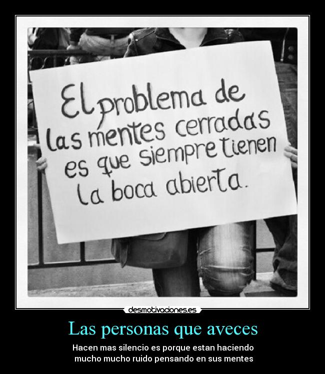 Las personas que aveces -
