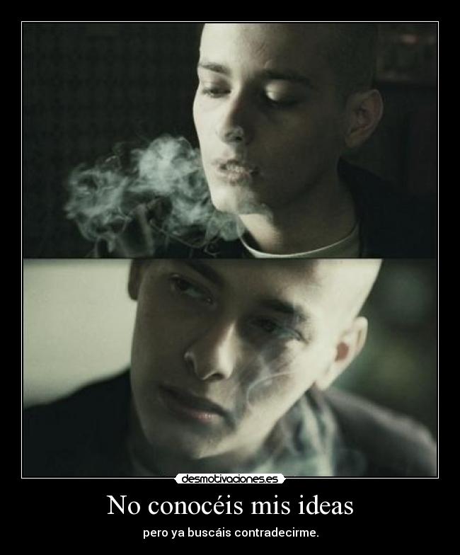 No conocéis mis ideas -