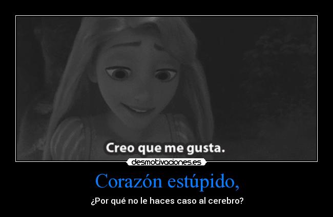 carteles corazon corazon estupido caso cerebro foto tumblr desmotivaciones