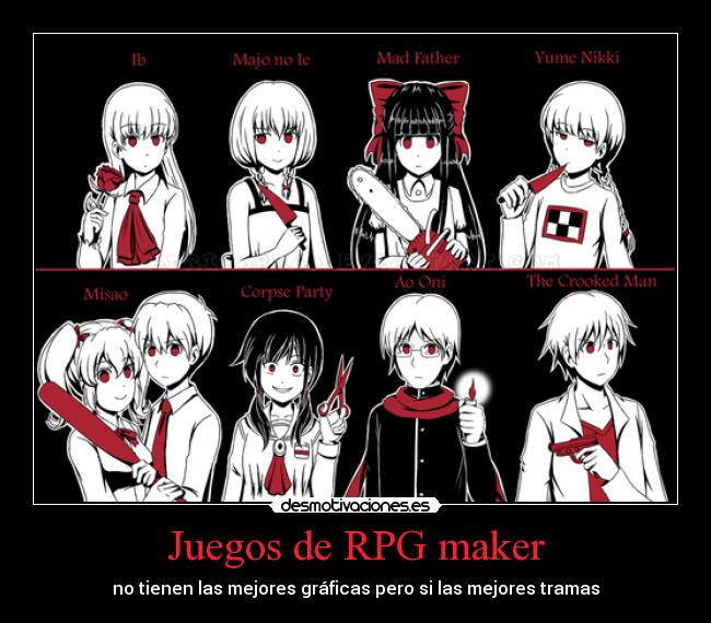carteles viola aya aki ayumi david majonoie madfather misao corpseparty thecrookedman rpg maker juegos desmotivaciones
