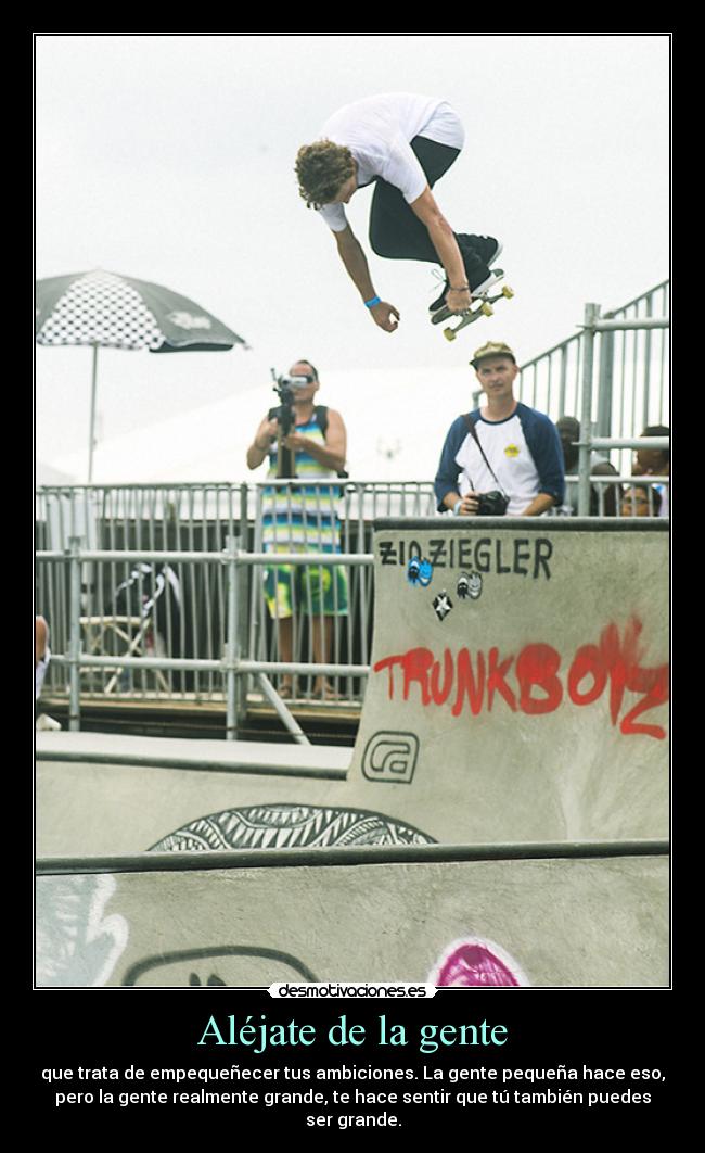 Aléjate de la gente -