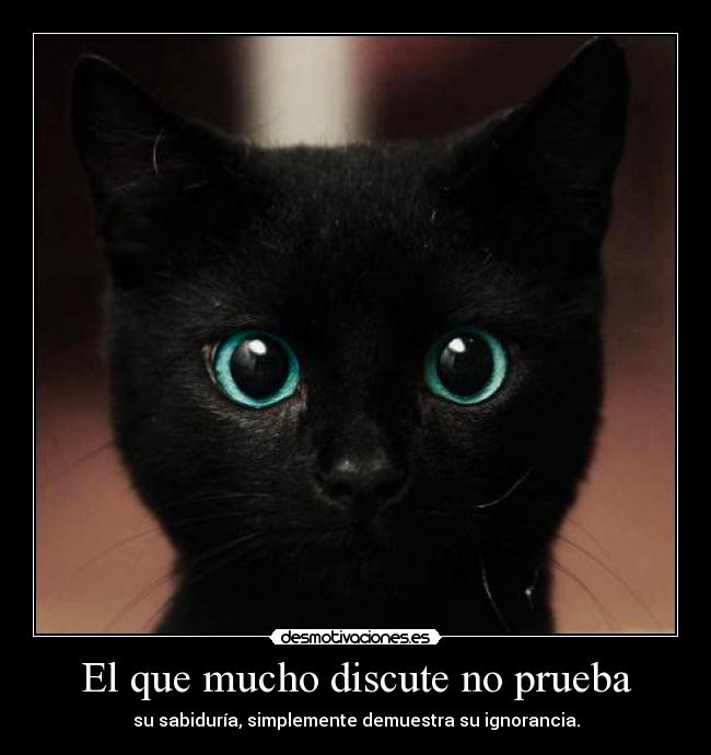 El que mucho discute no prueba -