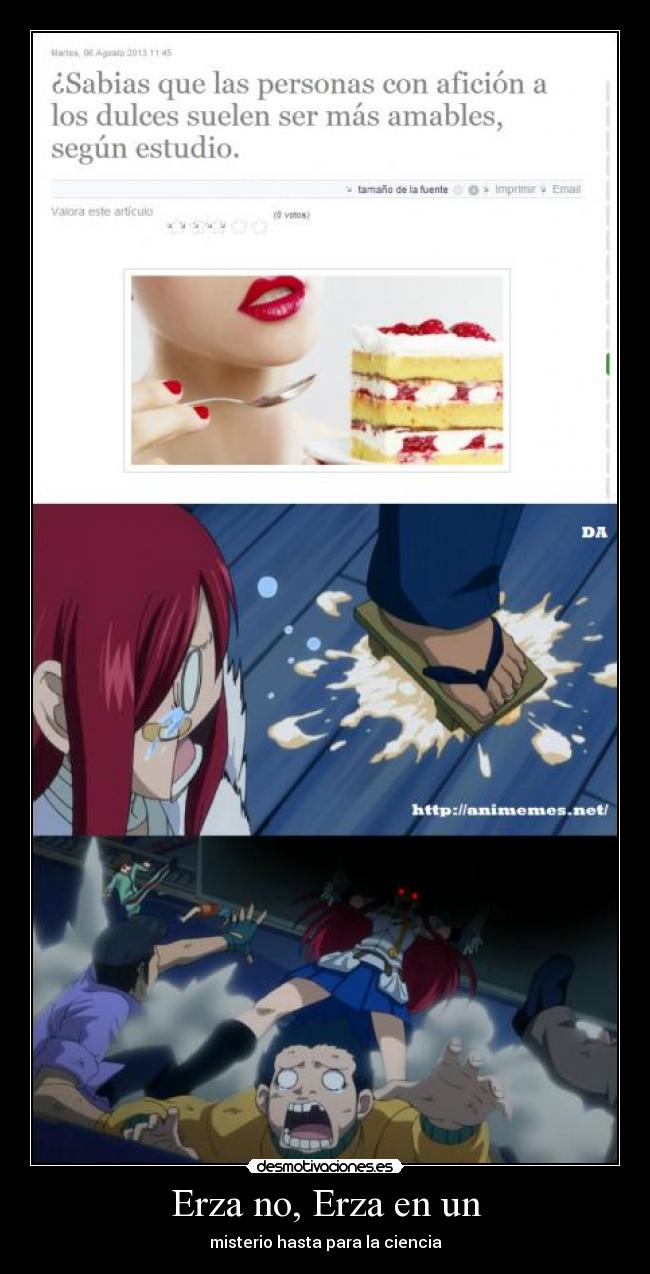Erza no, Erza en un -