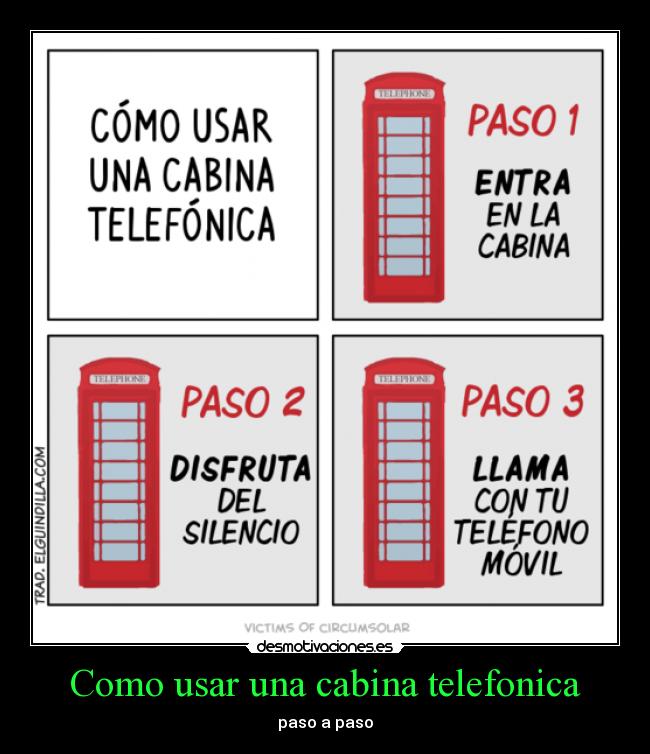 Como usar una cabina telefonica - paso a paso