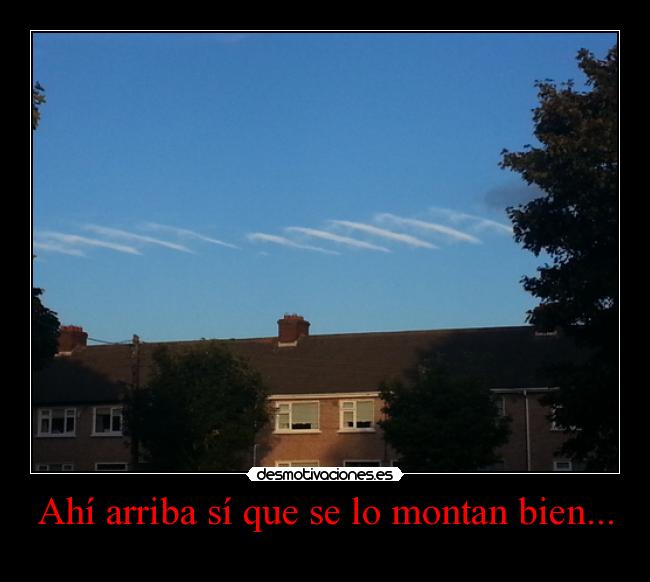 Ahí arriba sí que se lo montan bien... - 
