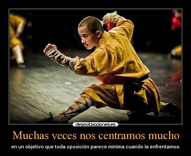 Muchas veces nos centramos mucho -