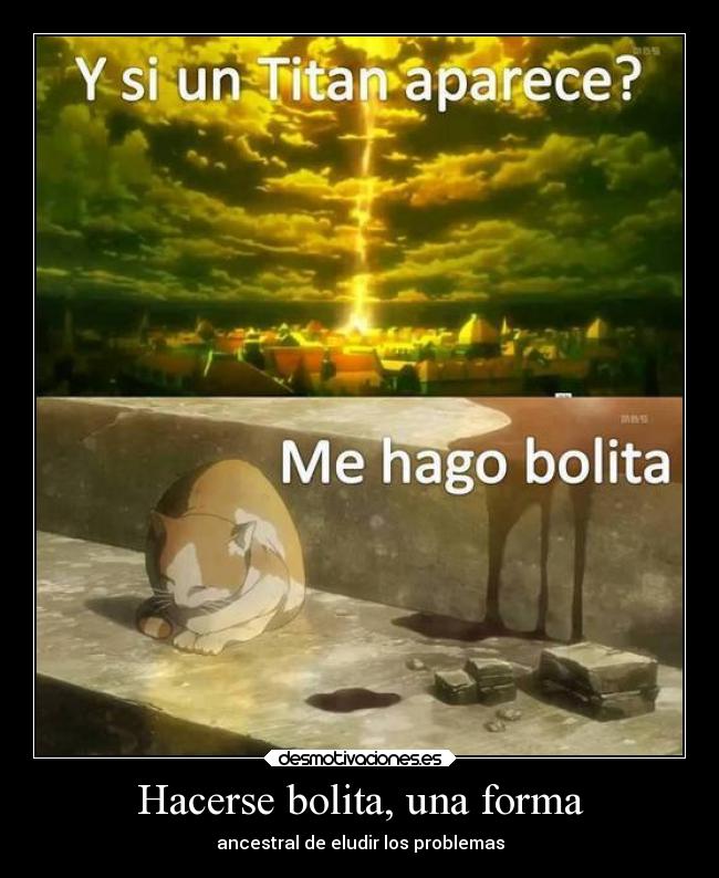 Hacerse bolita, una forma -