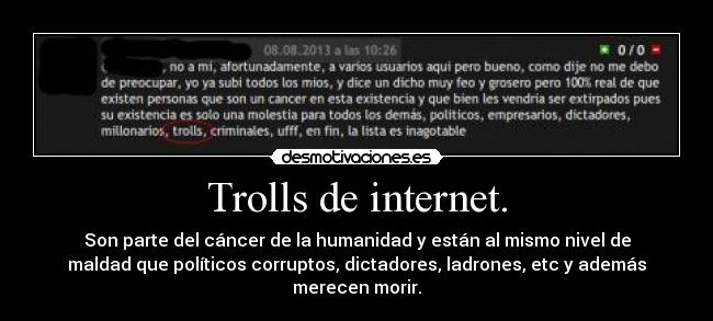 Trolls de internet. -