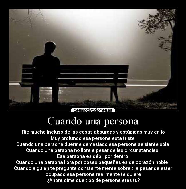 Cuando una persona - 