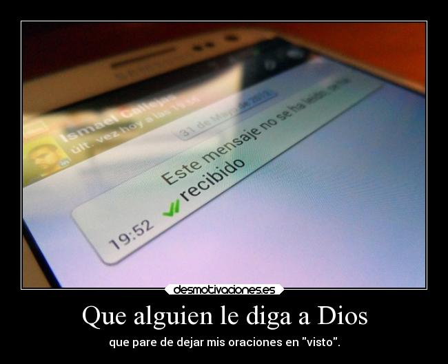 Que alguien le diga a Dios - 