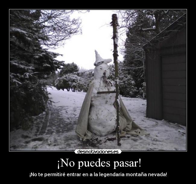¡No puedes pasar! -