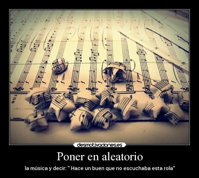 Poner en aleatorio -