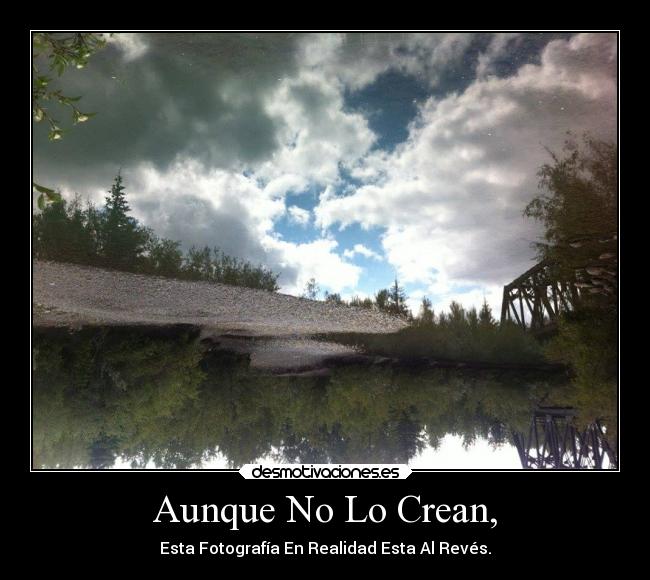 Aunque No Lo Crean, - Esta Fotografía En Realidad Esta Al Revés.