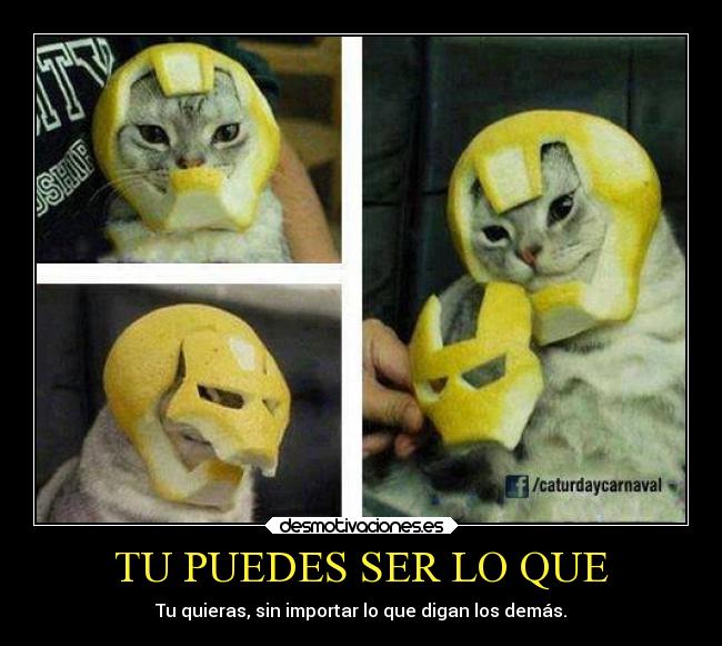 TU PUEDES SER LO QUE - Tu quieras, sin importar lo que digan los demás.