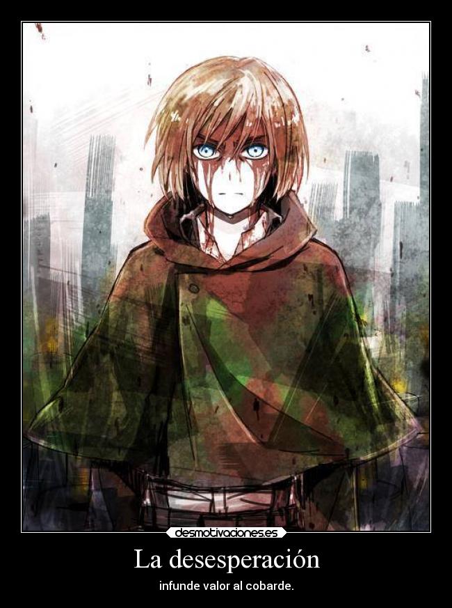 carteles anime armin arlelt shingeki kyojin desmotivaciones