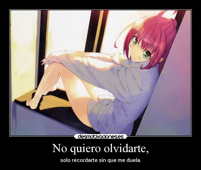 No quiero olvidarte, - 