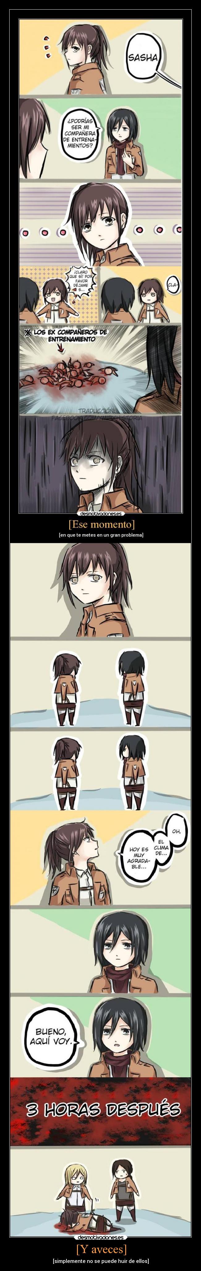 carteles sevenix sasha braus anime shingeki kyojin shinigamixlll desmotivaciones