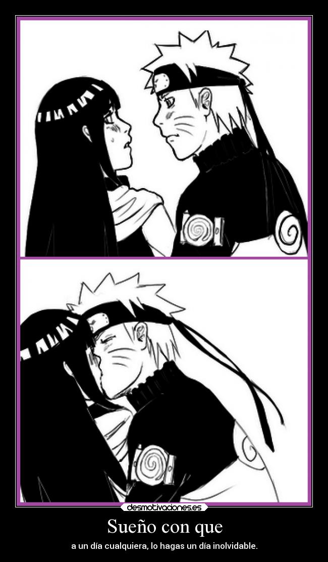 carteles amor anime naruhina naruto hinata manga desmotivaciones