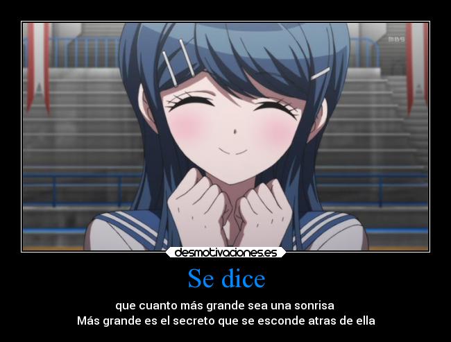 carteles danganronpa maizonosayaka sonrisasfalsas desmotivaciones