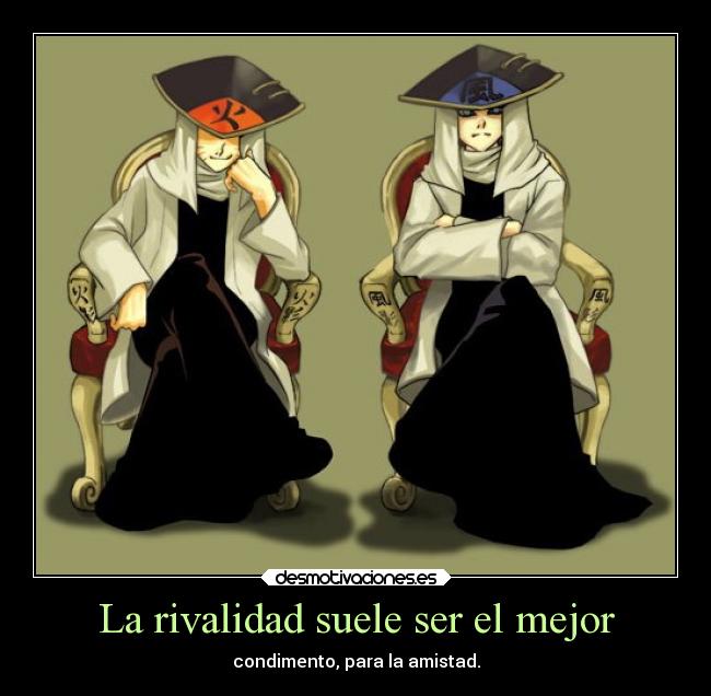 carteles gaara naruto amistad rivalidad desmotivaciones