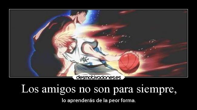 carteles amigos kise ryouta aomine daiki anime manga kuroko basket basuke tumblr nyanperona desmotivaciones