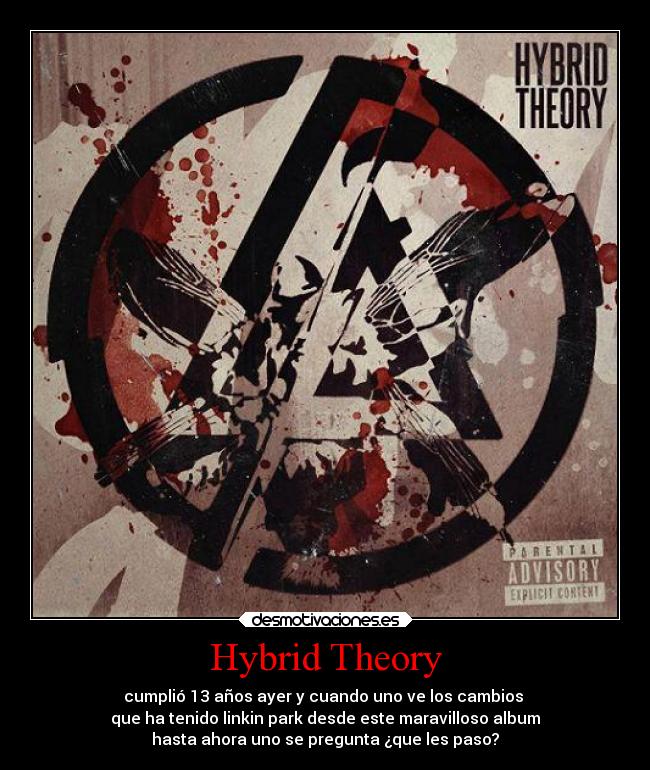 carteles felicidades hybrid theory desmotivaciones