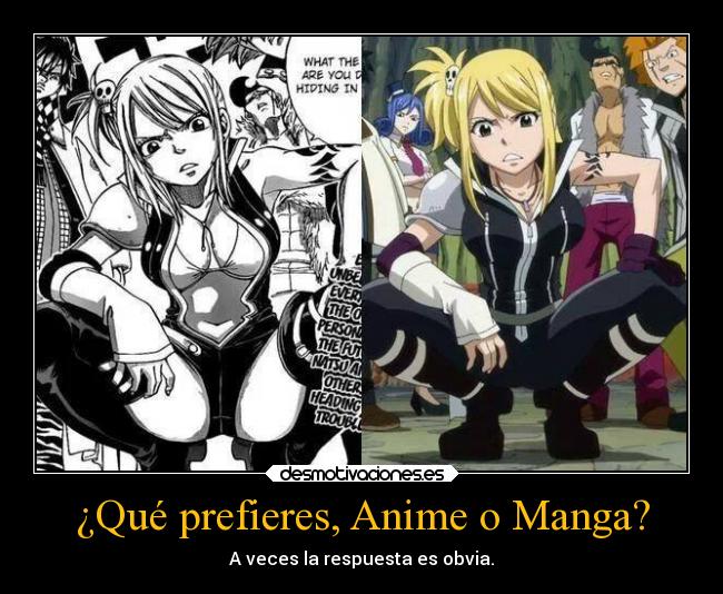 ¿Qué prefieres, Anime o Manga? -