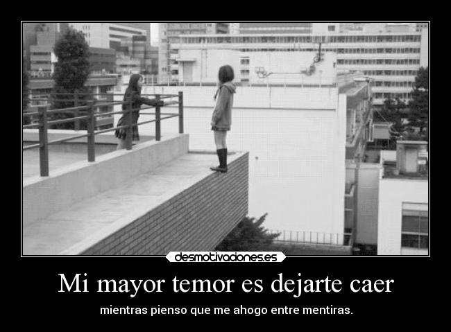 Mi mayor temor es dejarte caer - 